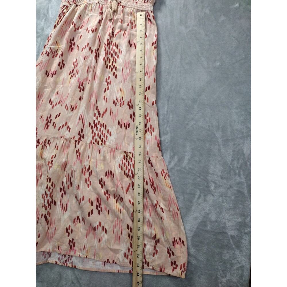 Knox Rose Maxi Dress Womens S Geometric Pink Red Peach Sundress Boho Cottagecore - Picture 6 of 10